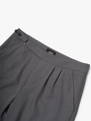 Quần Short Sidetab Trơn Form Straight QS083 Màu Xám