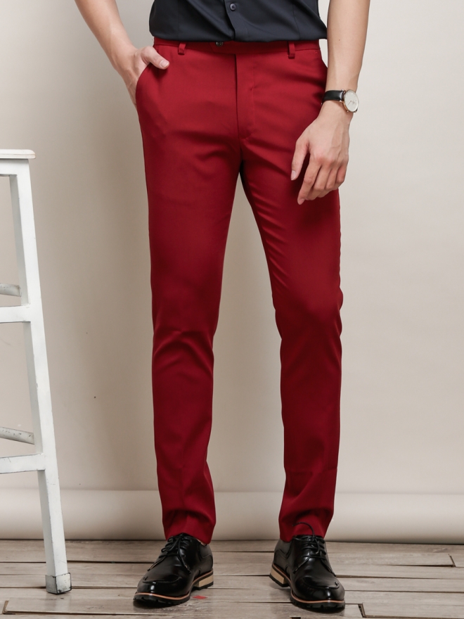 Quần Tây Đỏ Đô Co Giãn QT42