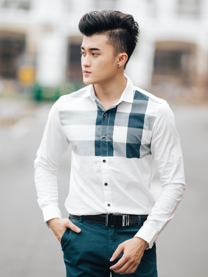 Áo Sơ Mi Trắng Kem ASM844