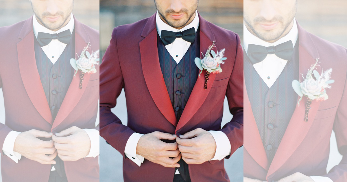 Vest đỏ đô sang trọng cho ngày cưới