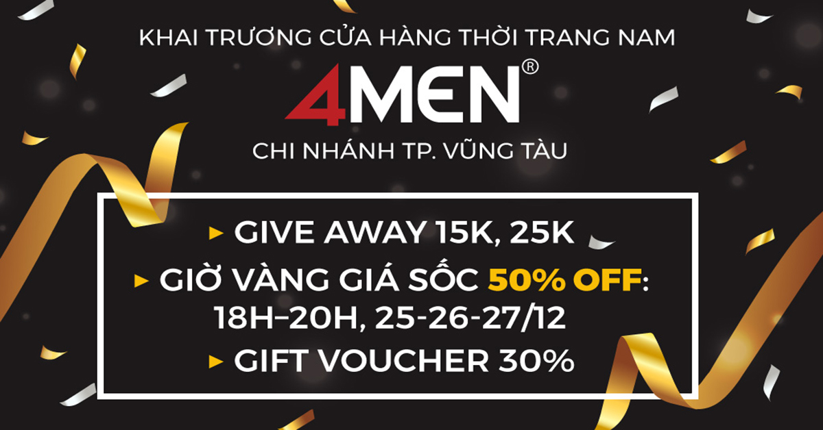 4MEN TƯNG BỪNG KHAI TRƯƠNG CN VŨNG TÀU