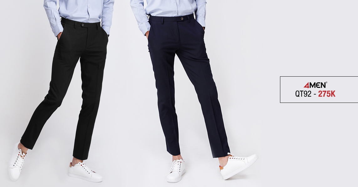 Người đàn ông phong độ, lịch lãm với quần tây ống côn