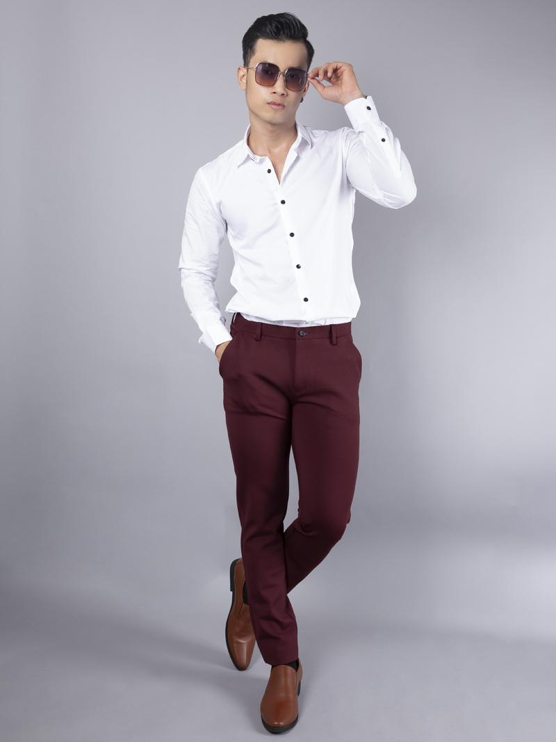 Quần Tây Đỏ Đô QT110