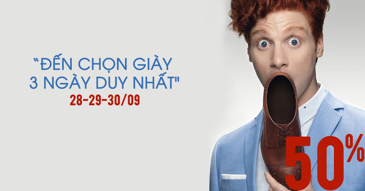 999 GIÀY SALE 50% - “Đến chọn giày, 3 ngày duy nhất”