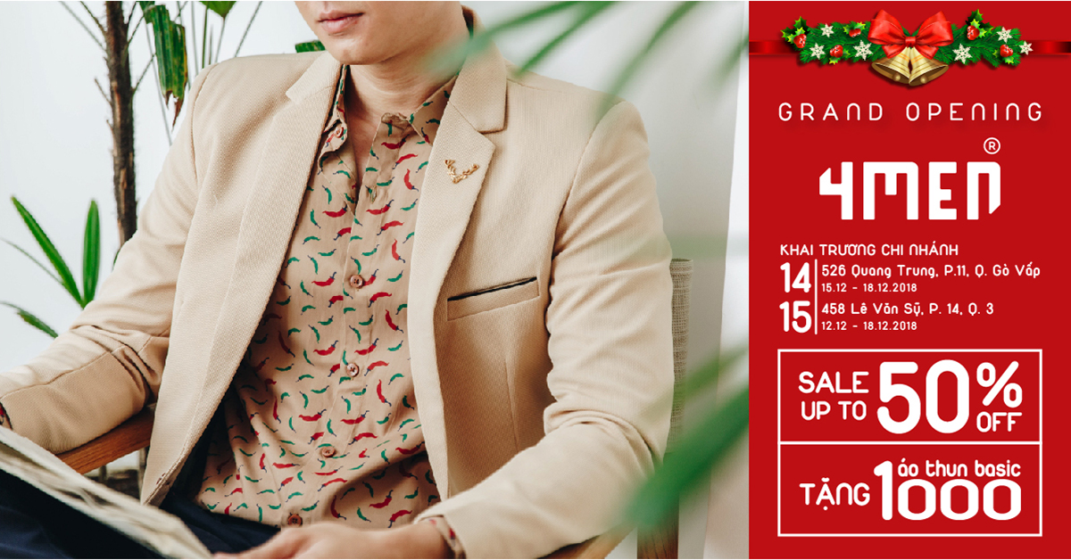 KHAI TRƯƠNG CỬA HÀNG 14 & 15 - 4MEN SALE UP TO 30%