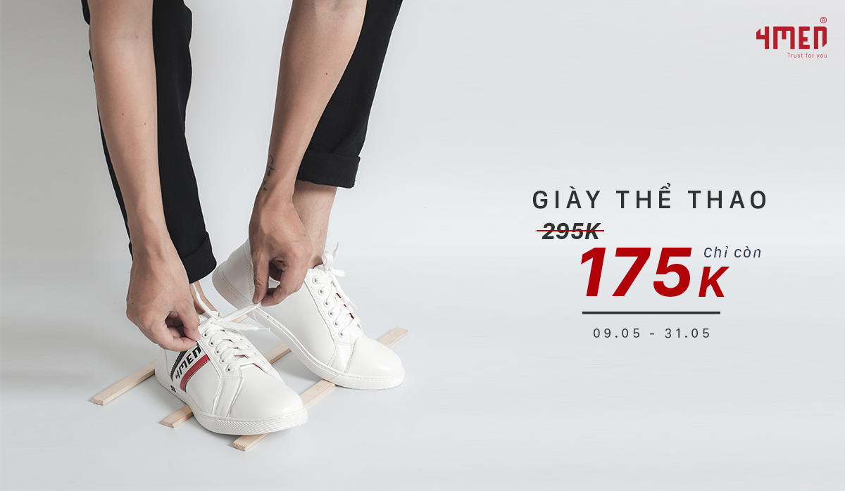 ƯU ĐÃI RIÊNG CHO GIÀY THỂ THAO: 295K NAY CHỈ CÒN 175K