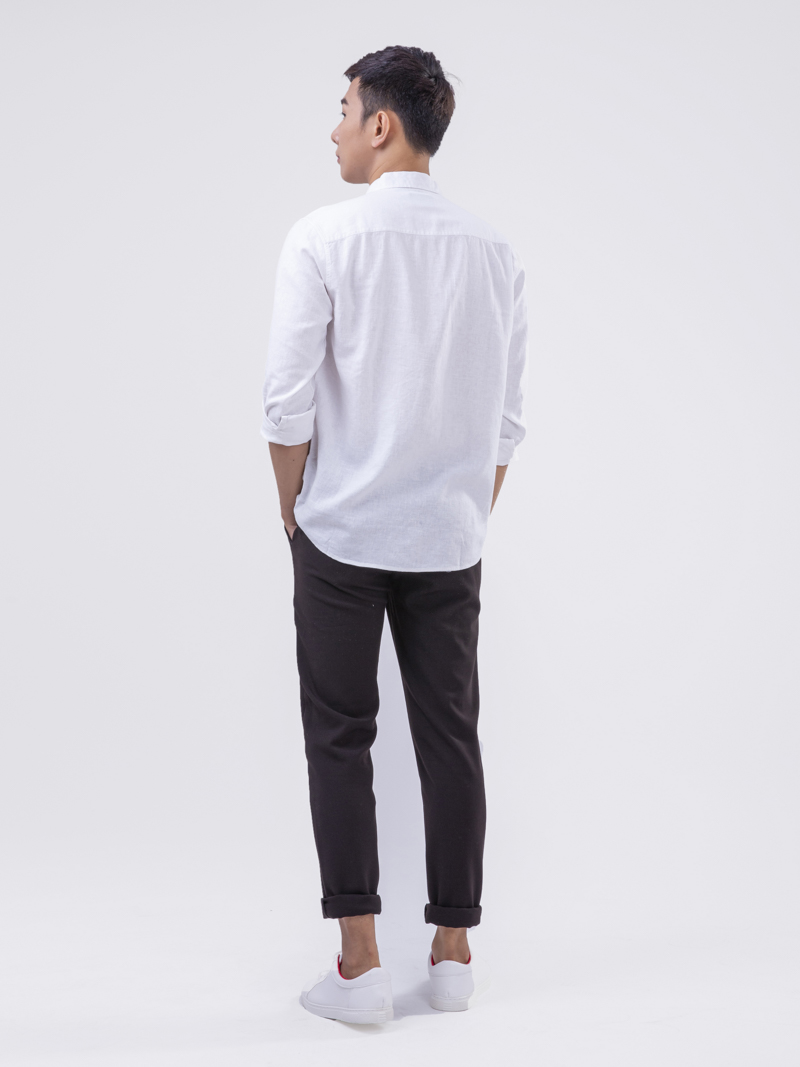 Áo Sơ Mi Linen ASM1269 Màu Trắng