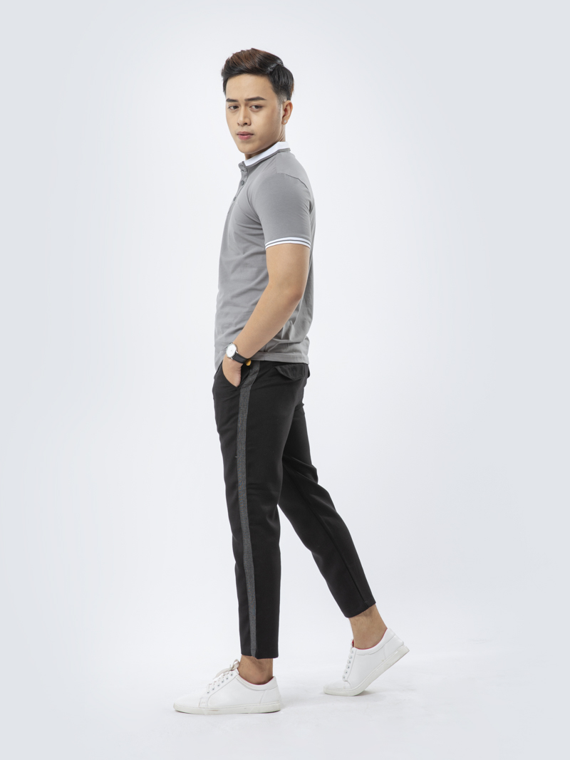 Áo Thun Polo AT839 Màu Xám Đậm