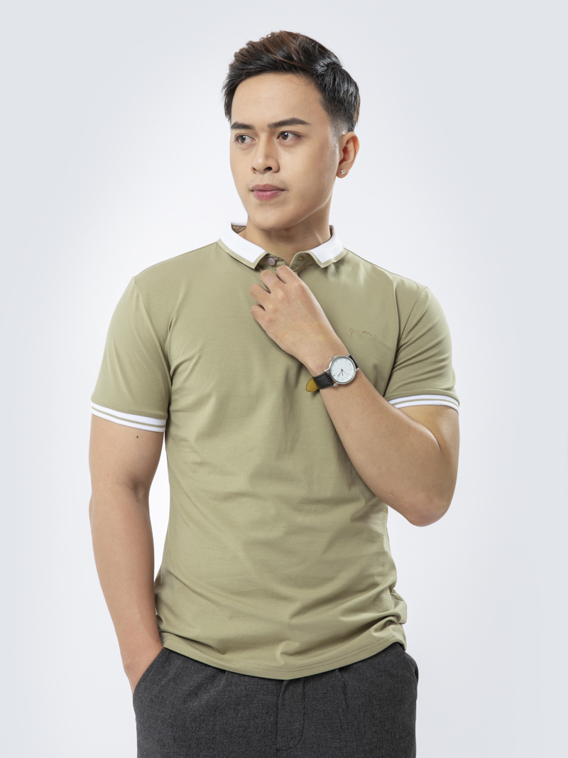 Áo Thun Polo AT839 Màu Rêu