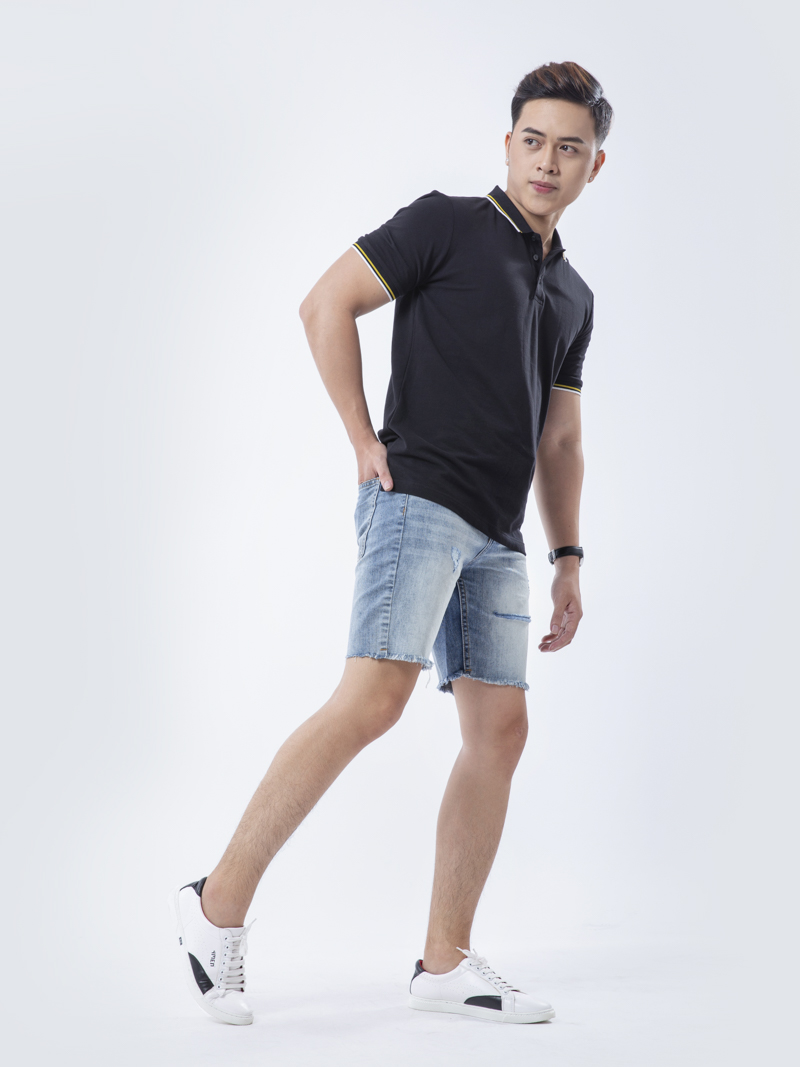 Áo Thun Polo AT840 Màu Đen