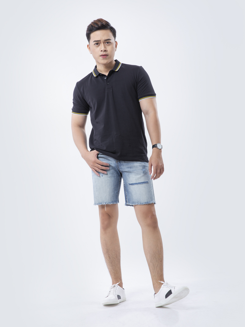 Áo Thun Polo AT840 Màu Đen