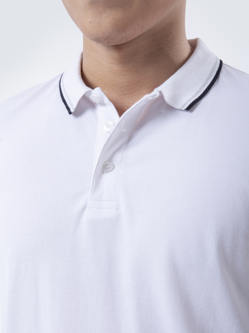 Áo Thun Polo AT840 Màu Trắng