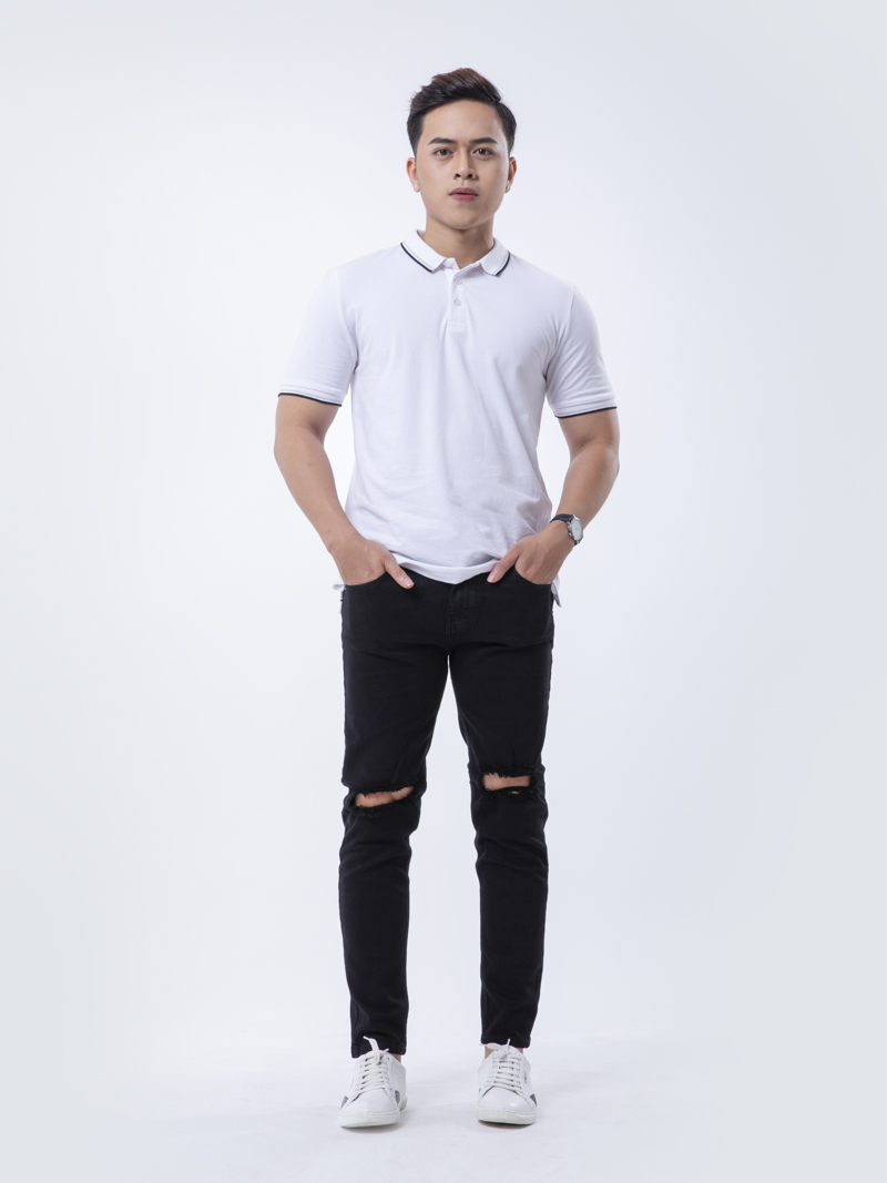 Áo Thun Polo AT840 Màu Trắng