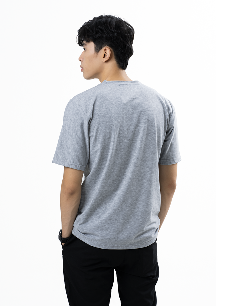 Áo Thun Trơn Căn Bản Form Regular AT017 Màu Xám