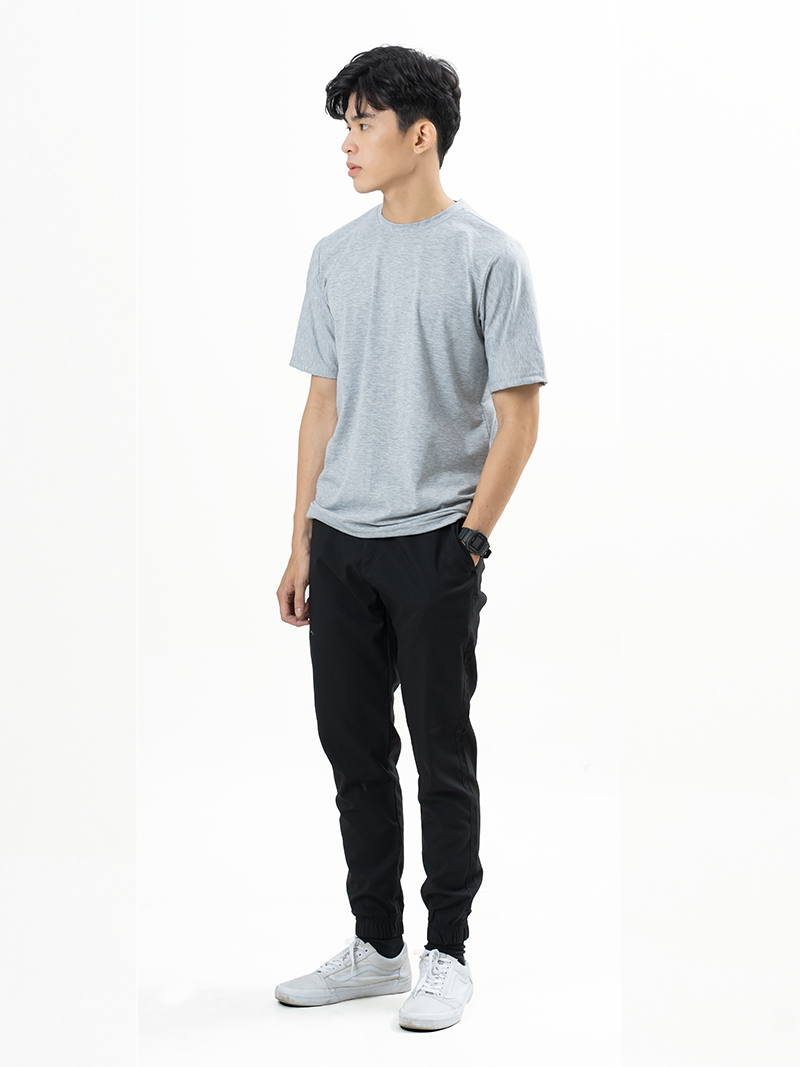 Áo Thun Trơn Căn Bản Form Regular AT017 Màu Xám