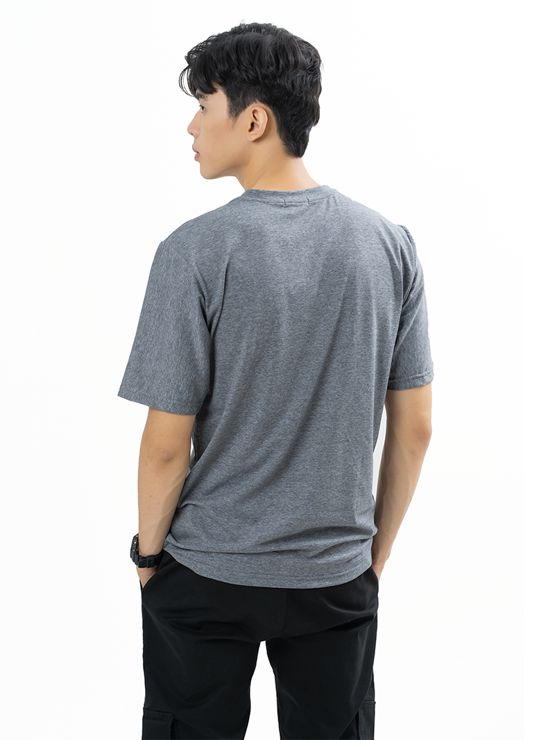 Áo Thun Trơn Căn Bản Form Regular AT017 Màu Xám Chuột