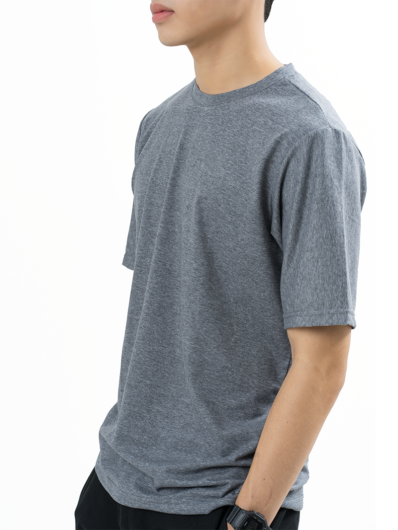 Áo Thun Trơn Căn Bản Form Regular AT017 Màu Xám Chuột