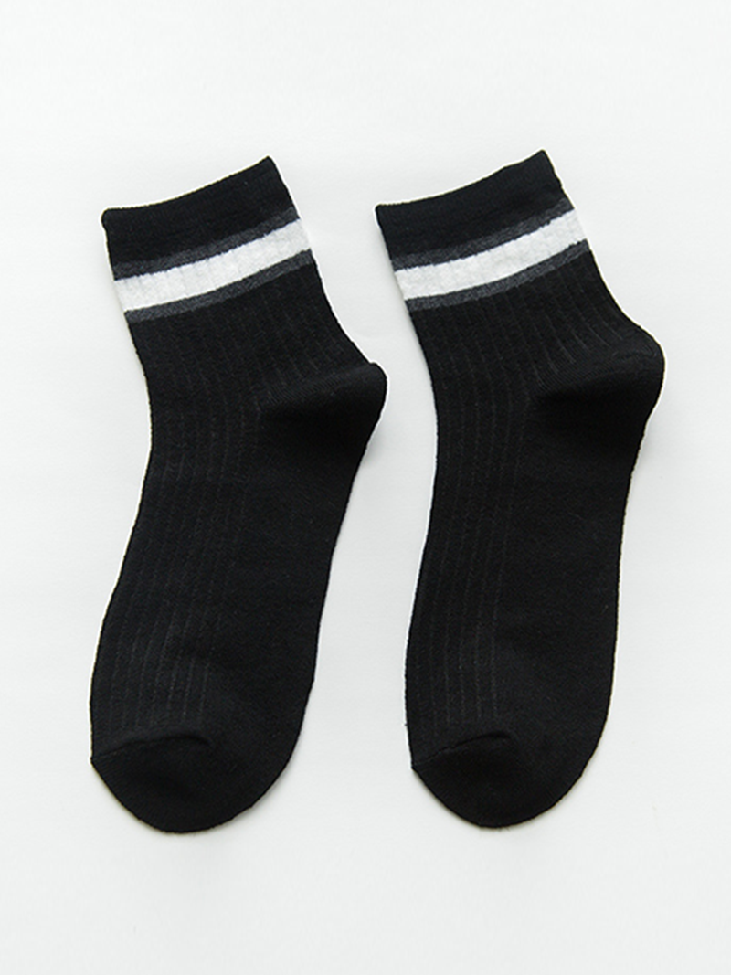 Vớ Dài Cổ Phối Màu VO010 Màu Đen