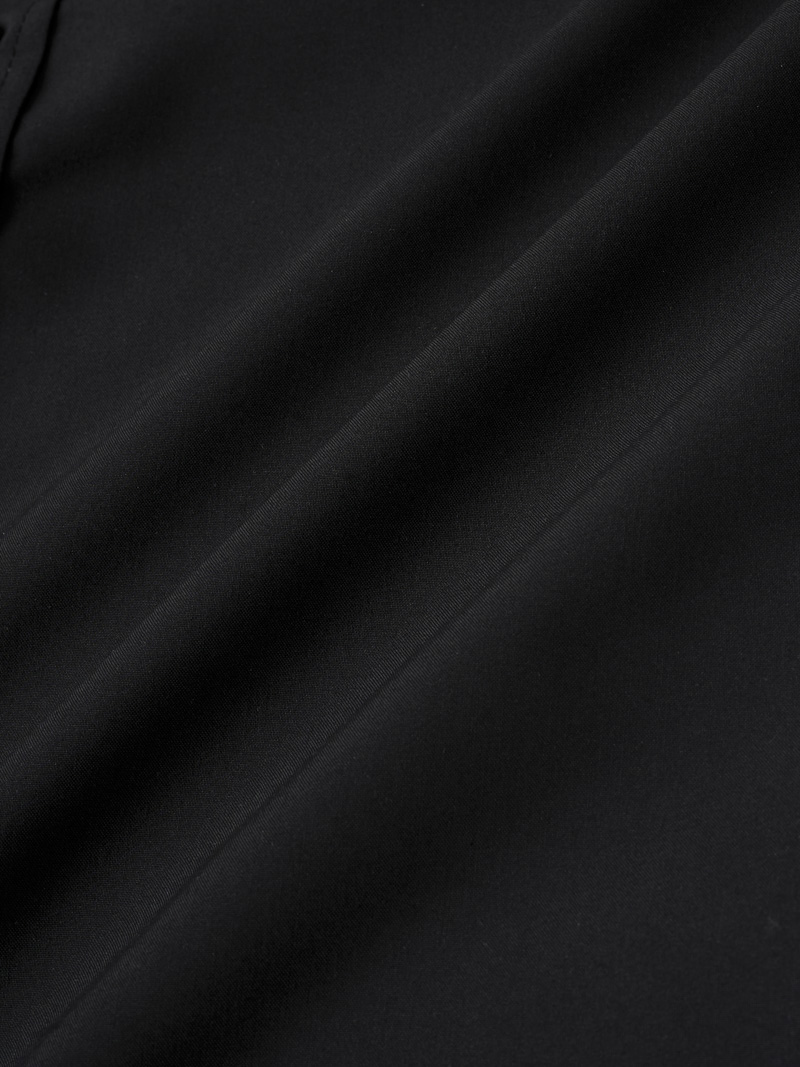 Áo Sơ Mi Trơn Vải Modal Ít Nhăn Form Slimfit SM079 Màu Đen