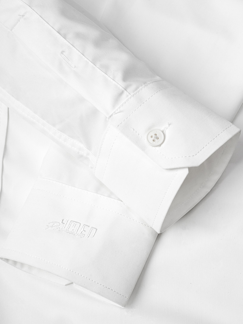 Áo Sơ Mi Trơn Vải Modal Ít Nhăn Form Slimfit SM079 Màu Trắng