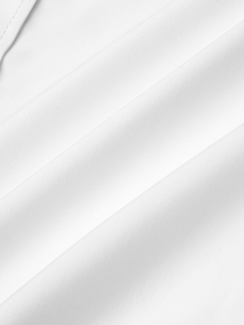Áo Sơ Mi Trơn Vải Modal Ít Nhăn Form Slimfit SM079 Màu Trắng
