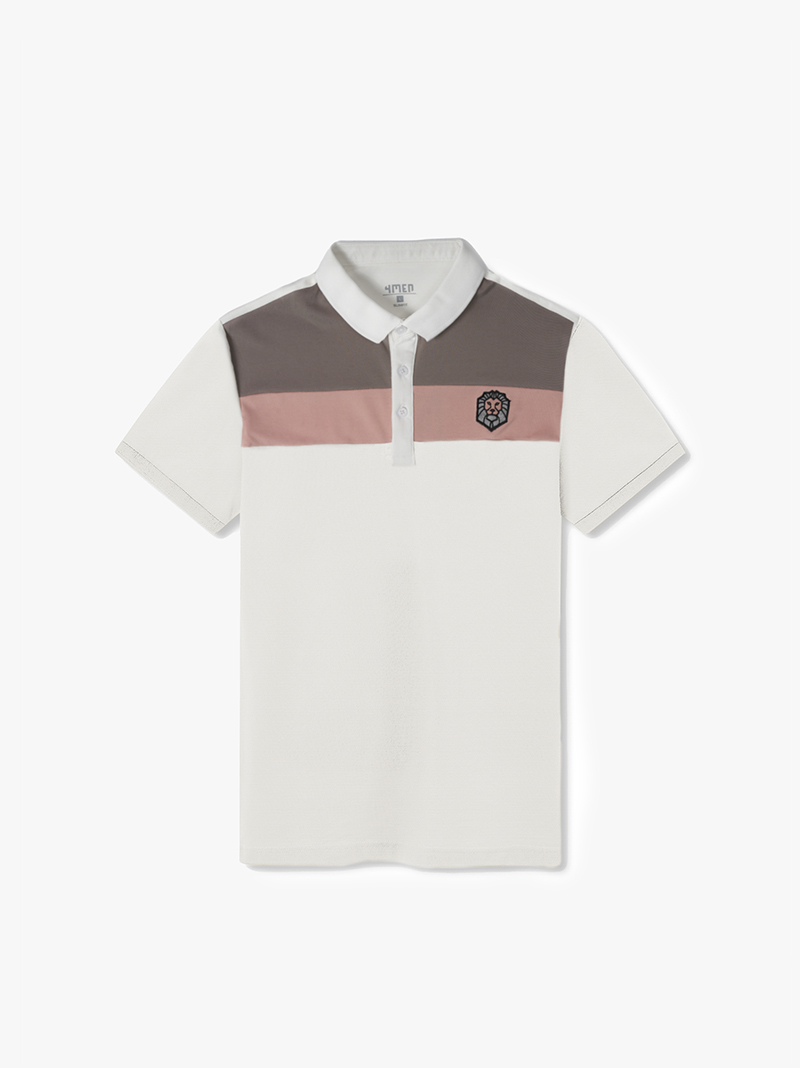 Áo Polo Slimfit Lion Face PO054 Màu Trắng