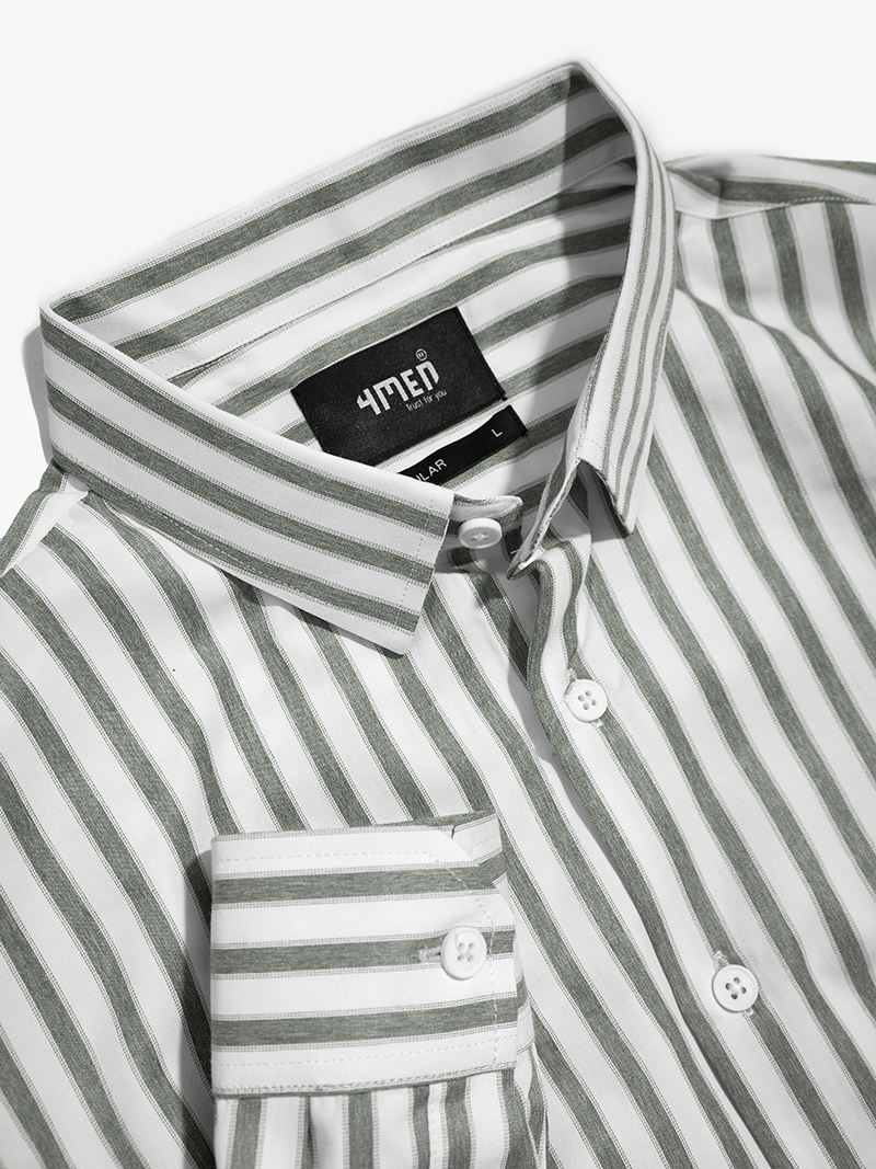 Áo Sơ Mi Sọc ASM067 Màu Đen