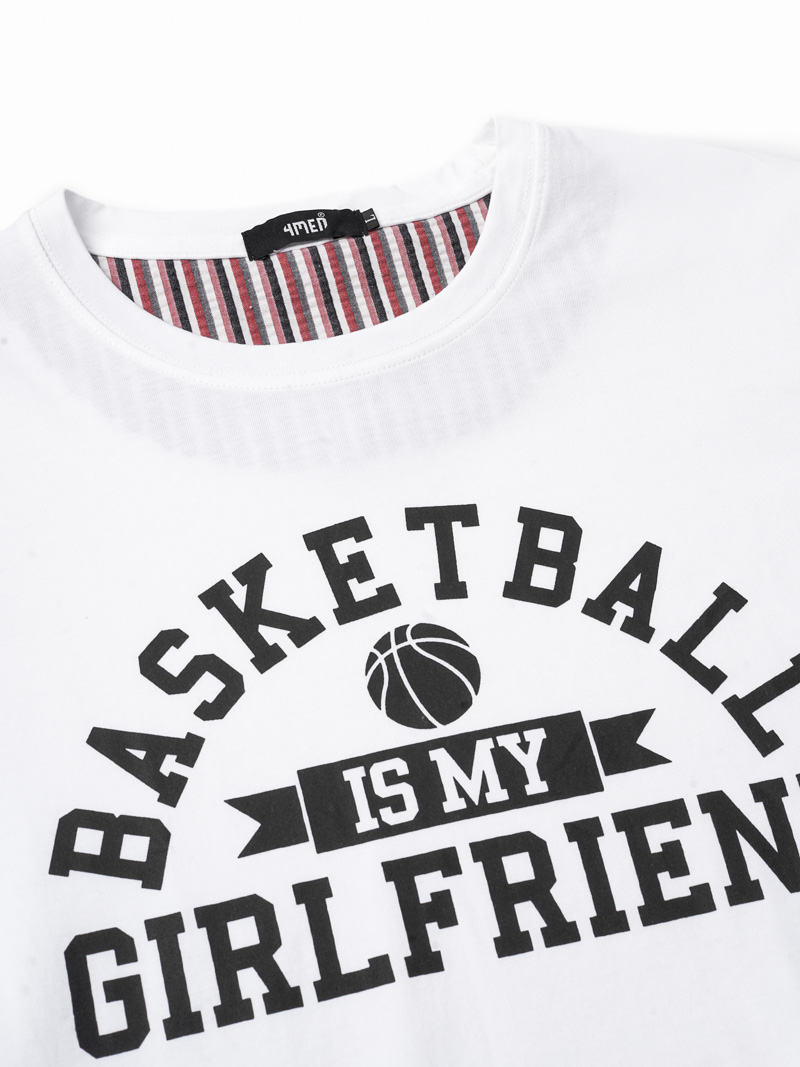 Áo Thun Basketball Girlfriend AT067 Màu Trắng