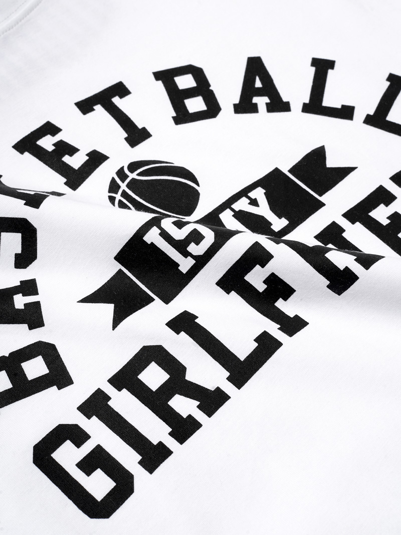 Áo Thun Basketball Girlfriend AT067 Màu Trắng