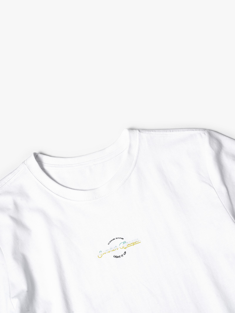 Áo Thun Regular Summer Ombre AT089 Màu Trắng