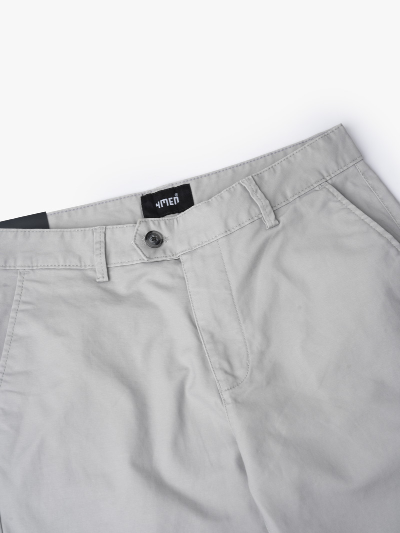 Quần Kaki Slimfit Túi QK011 Màu Xám Trắng
