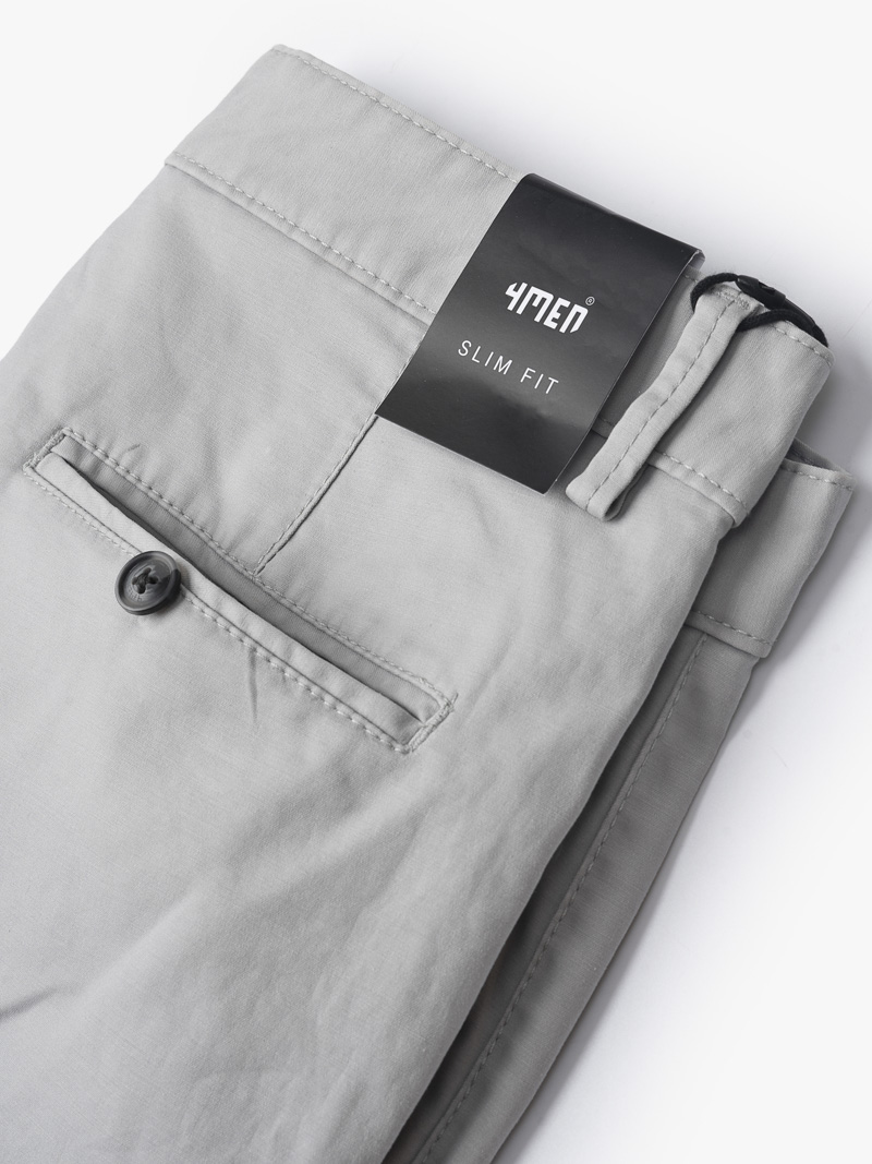 Quần Kaki Slimfit Túi QK011 Màu Xám Trắng