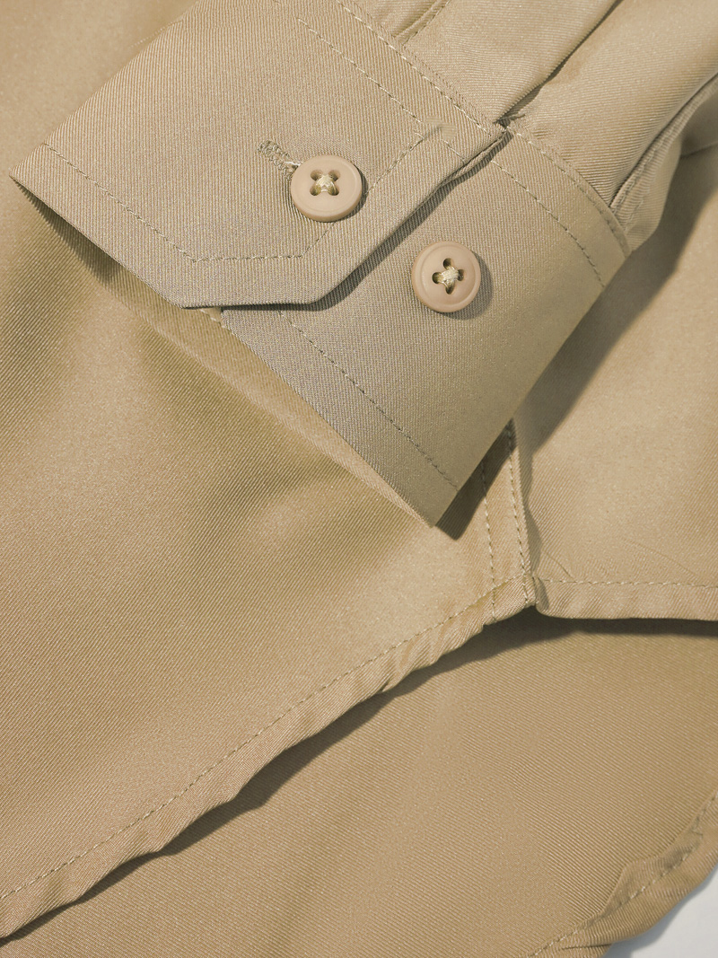 Áo Sơ Mi Trơn Tay Dài SM088 Màu Be