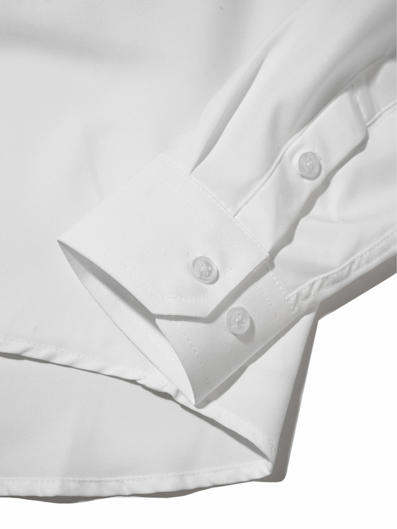 Áo Sơ Mi Trơn Tay Dài SM088 Màu Trắng Kem