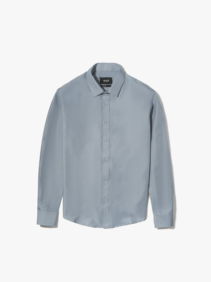 Áo Sơ Mi Trơn Tay Dài SM088 Màu Xám