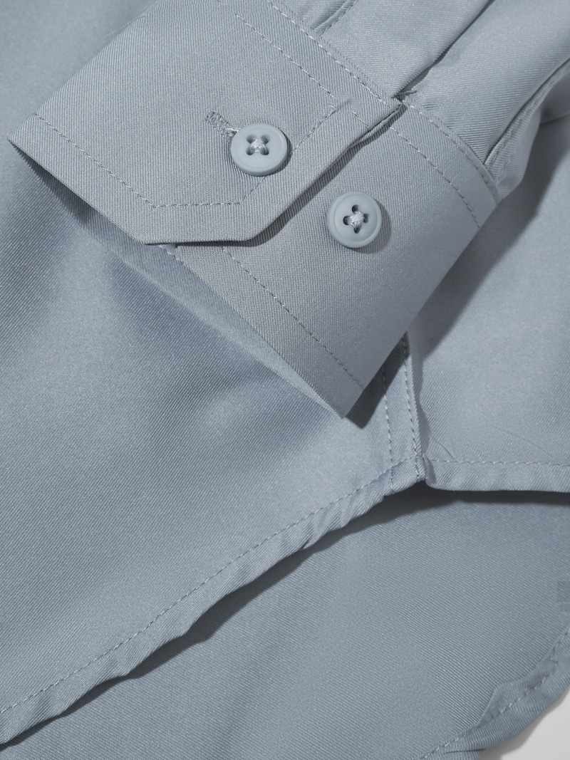 Áo Sơ Mi Trơn Tay Dài SM088 Màu Xám