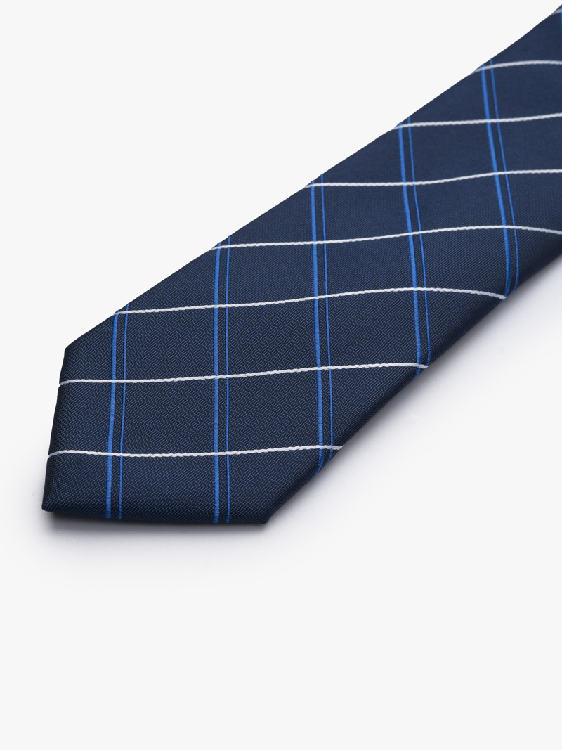 Cà Vạt Bản Nhỏ Sọc CV044 Màu Xanh Đen