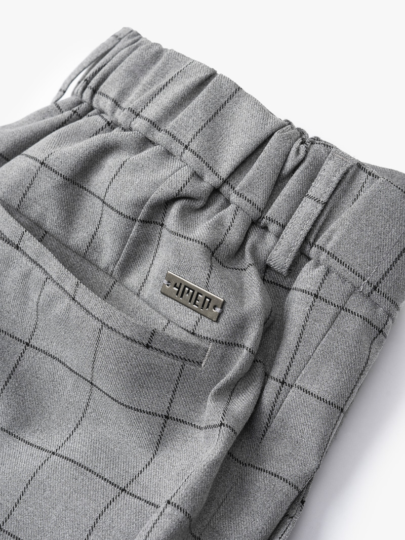 Quần Tây Slimfit Lưng Thun QT038 Màu Xám Đậm