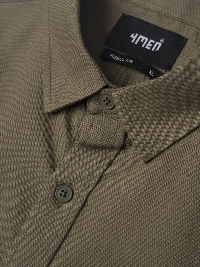Áo Sơ Mi Regular Oxford SM105 Màu Rêu