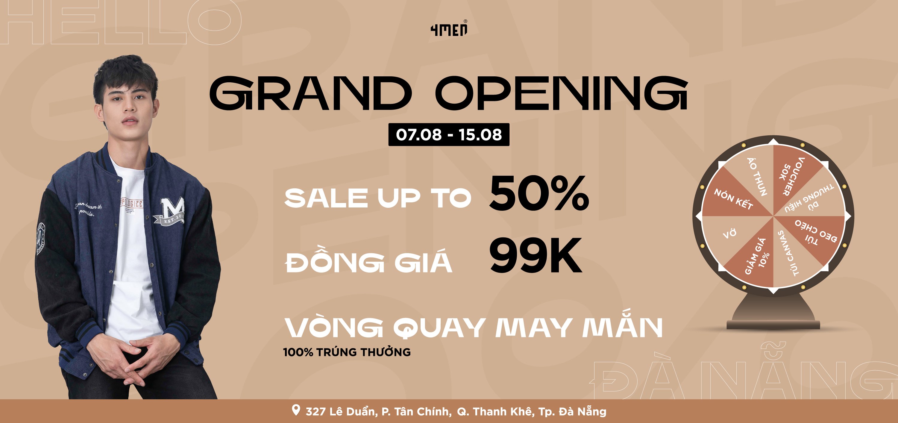 GRAND OPENING 4MEN ĐÀ NẴNG