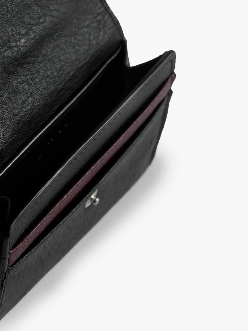 Ví Da Dáng Ngang BV030 Màu Đen