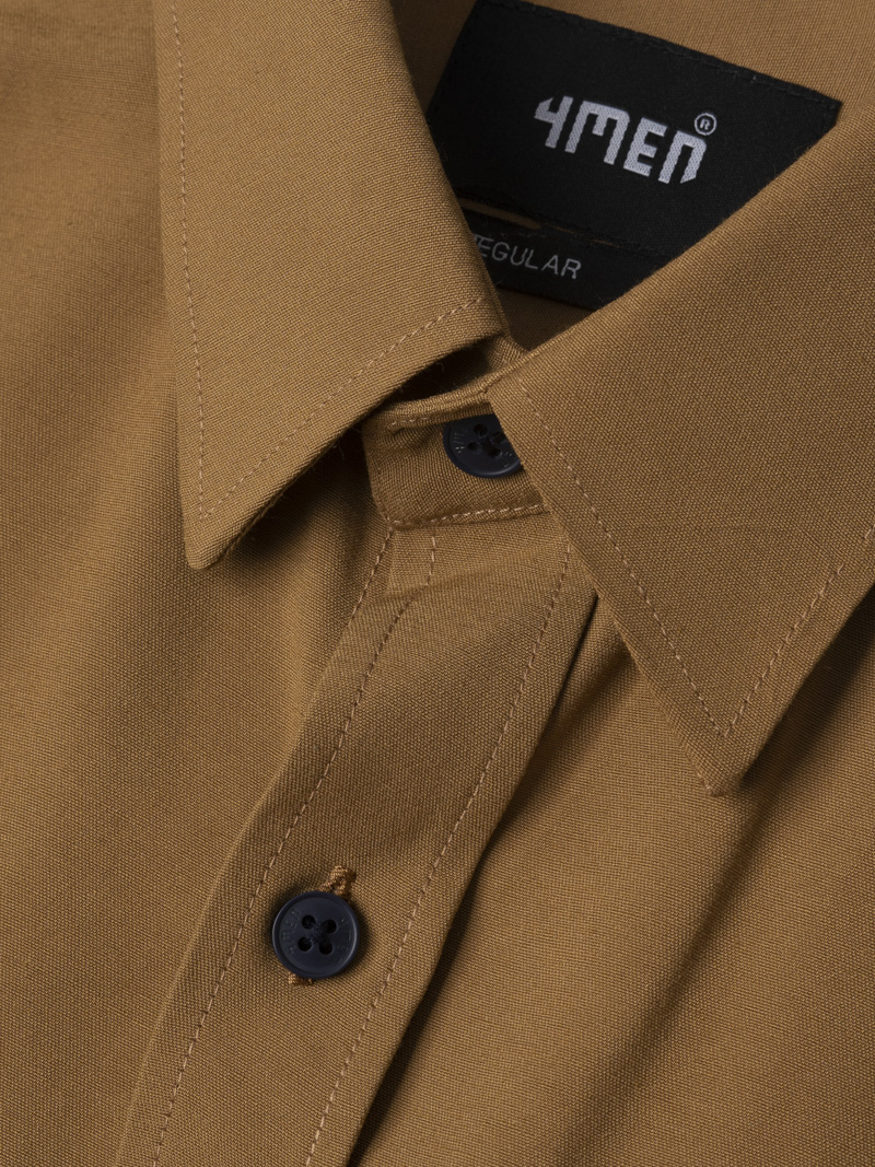 Áo Sơ Mi Regular Túi Mổ SM117 Màu Bò