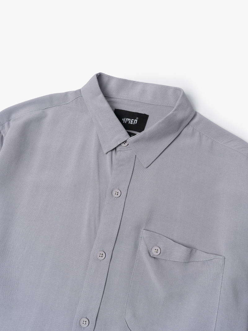Áo Sơ Mi Regular PocketDetail SM118 Màu Xám
