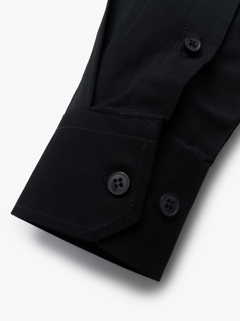 Áo Sơ Mi Regular Gập Viền SM119 Màu Đen