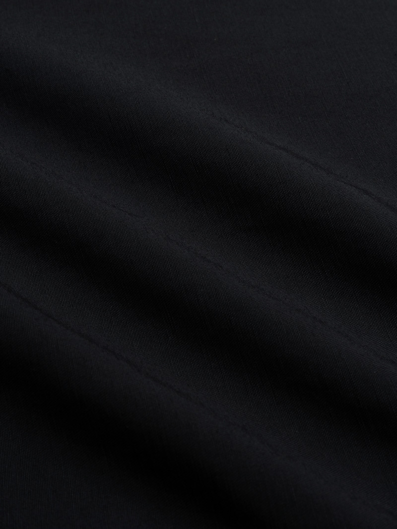 Áo Sơ Mi Regular Gập Viền SM119 Màu Đen