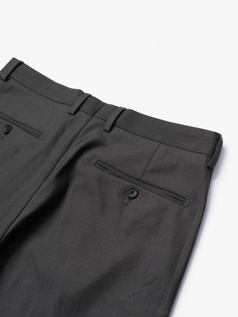 Quần Tây Trơn Vải Rayon Ít Nhăn Thêu 4MEN Premium Form Slimfit QT031 Màu Xám Đậm