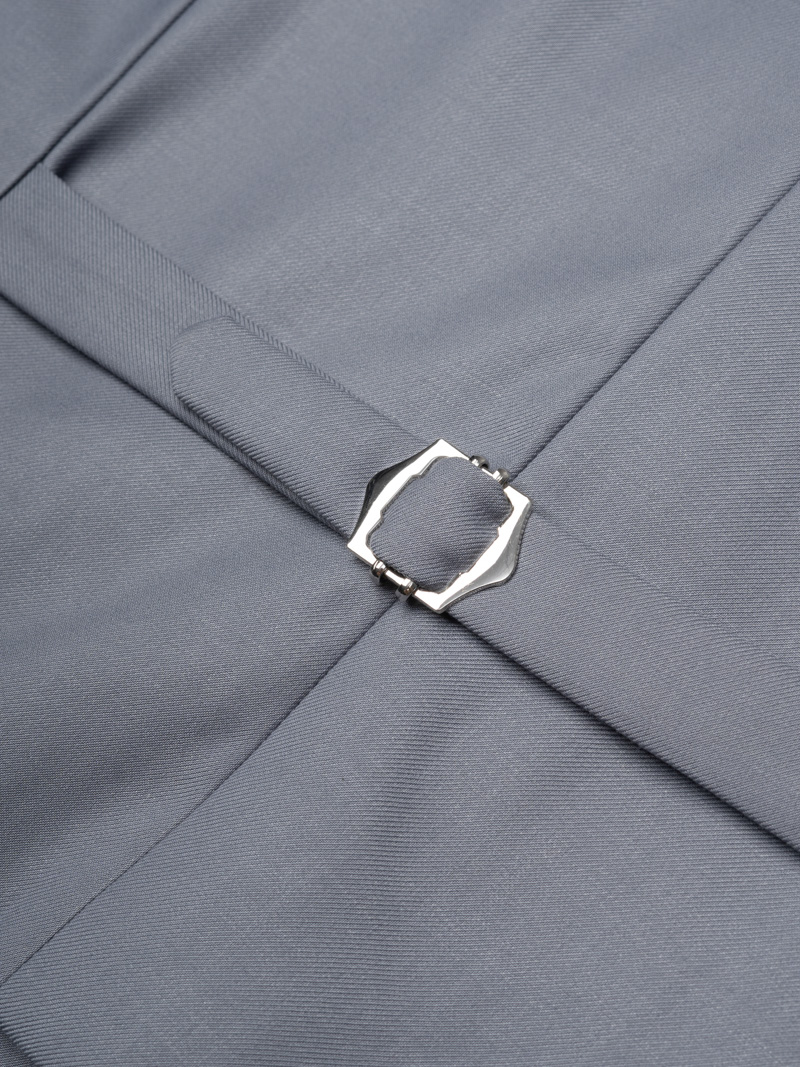 Áo Gile Trơn 4 Nút Form Slimfit AG036 Màu Xám Trắng