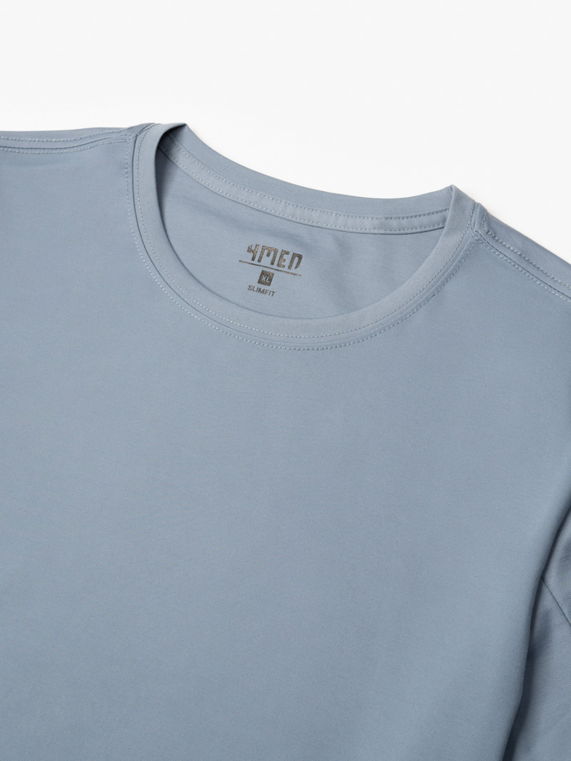 Áo Thun Slimfit Phối Sọc AT126 Màu Xanh