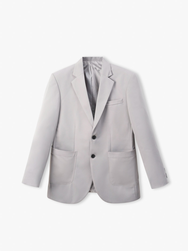 Áo Vest Trơn Regular Túi Đắp AV037 Màu Xám