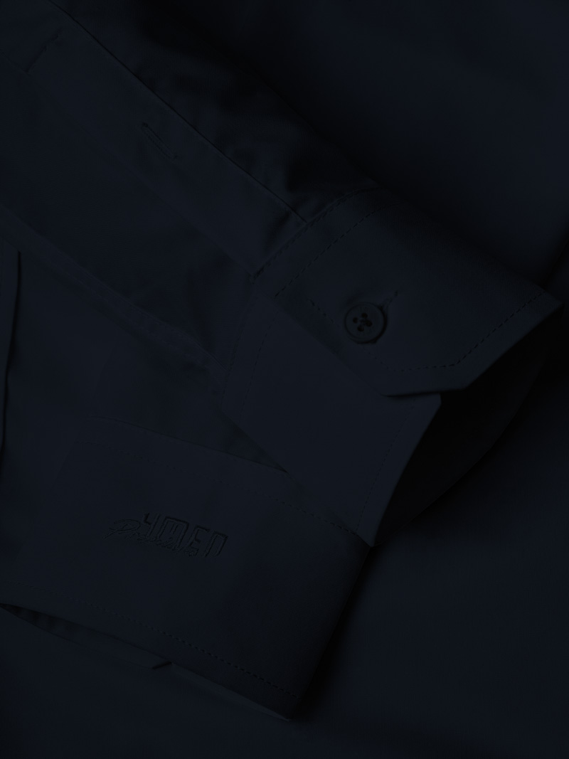 Áo Sơ Mi Trơn Vải Modal Ít Nhăn Form Slimfit SM079 Màu Xanh Đen